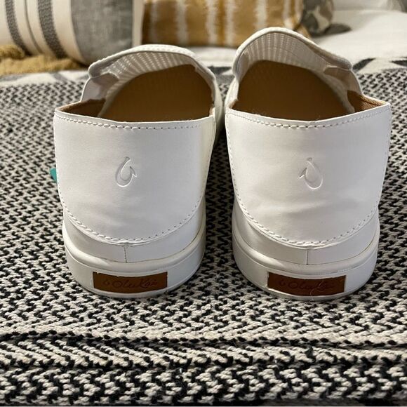 Olukai Pehuea Bright White Slip Ons Sz- 9.5 NWT - Picture 4 of 9